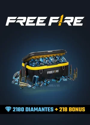 Free Fire: 2180 Diamantes + 218 Bonus Diamantes