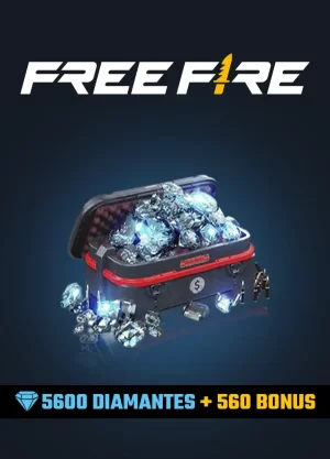 Free Fire: 5600 Diamantes + 560 Bonus Diamantes